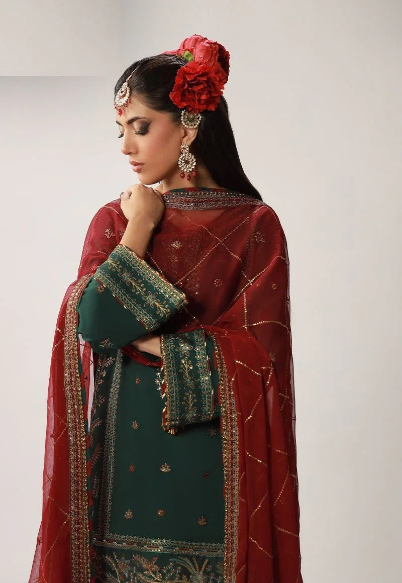 Asim Jofa 3 Piece Unstitched Embroidered Silk Suit - AJULO-12