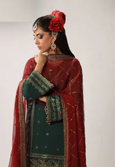 Asim Jofa 3 Piece Unstitched Embroidered Silk Suit - AJULO-12