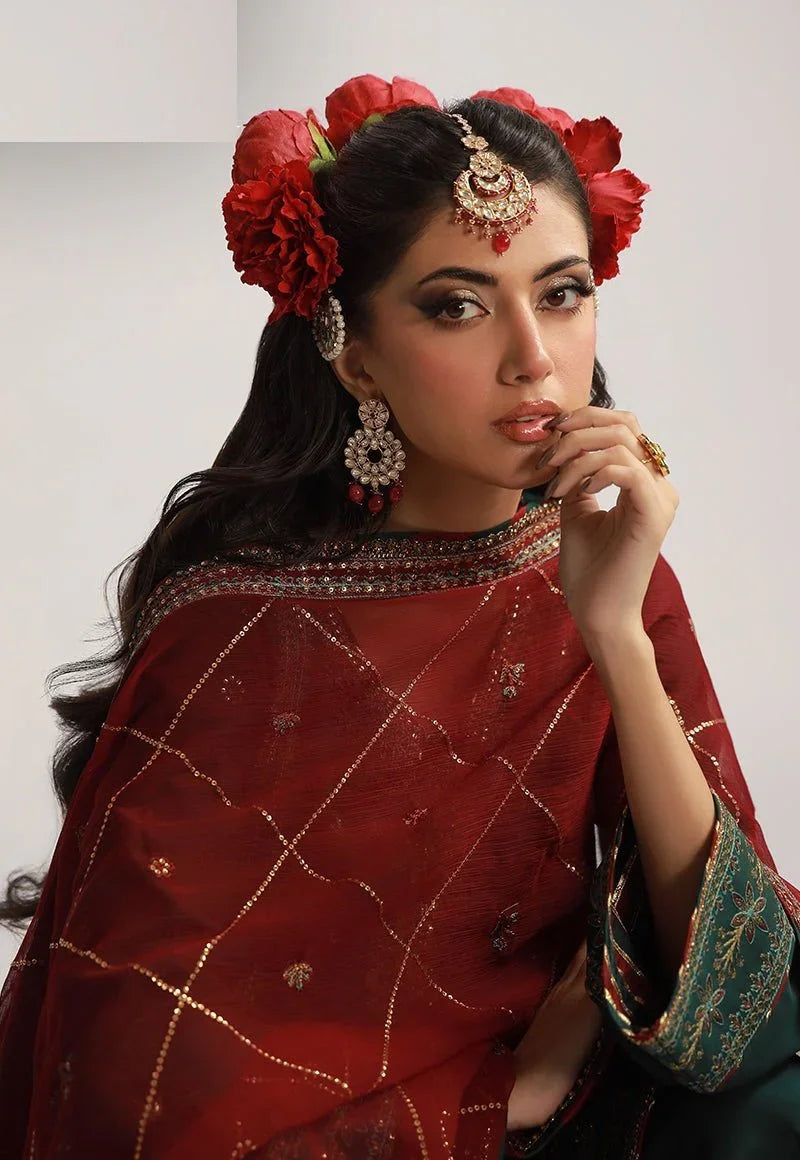 Asim Jofa 3 Piece Unstitched Embroidered Silk Suit - AJULO-12