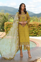 Charizma 3 Pc Unstitched Embroidered Lawn Suit - AN6-01