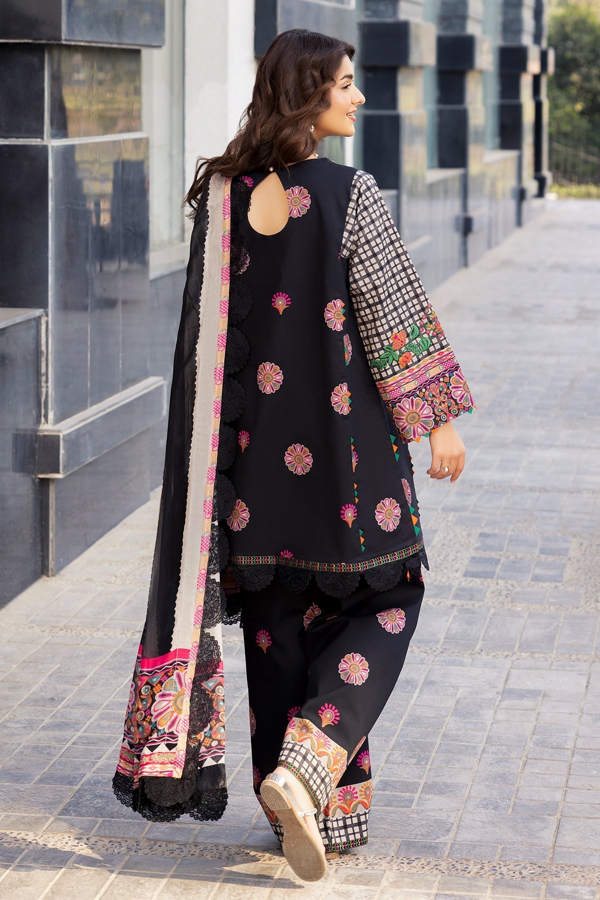 Charizma 3 Pc Unstitched Embroidered Lawn Suit - AN6-04