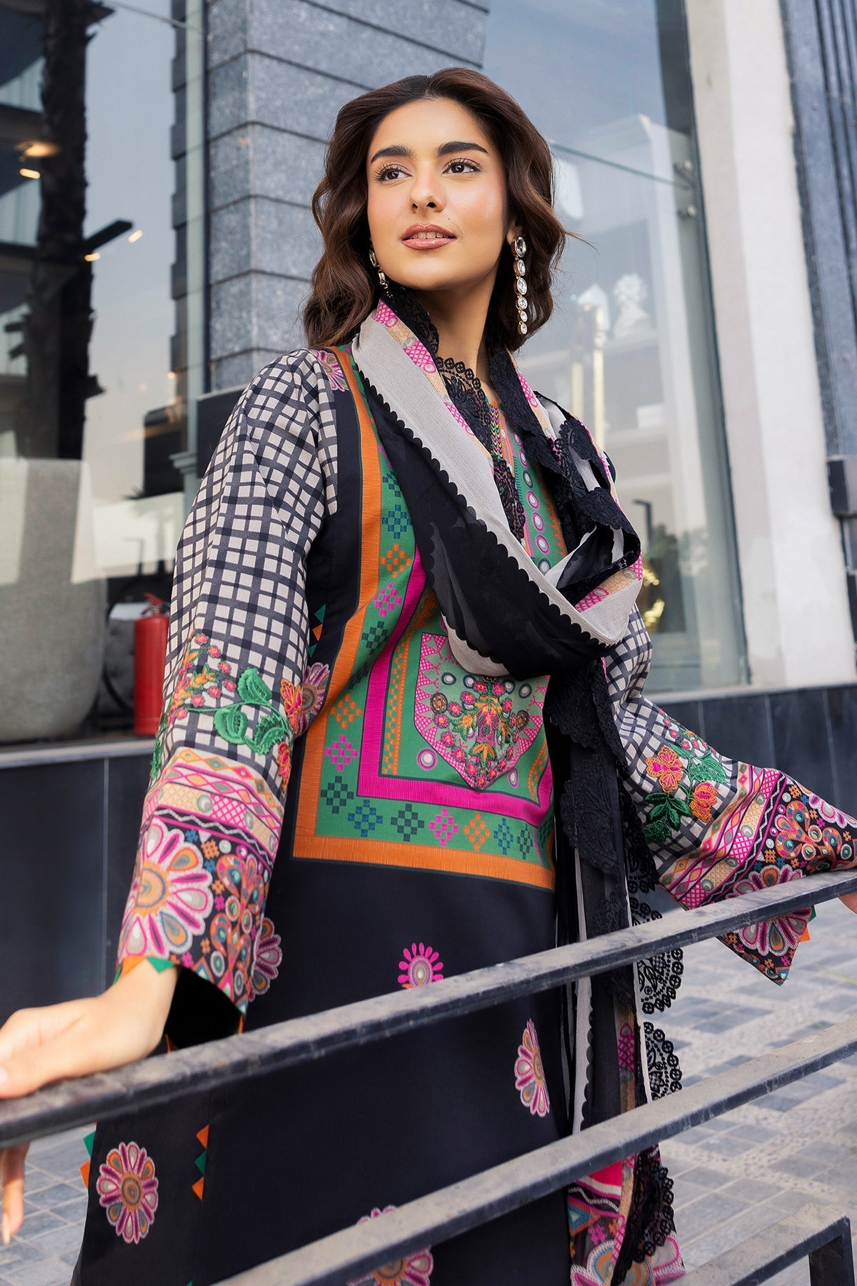 Charizma 3 Pc Unstitched Embroidered Lawn Suit - AN6-04