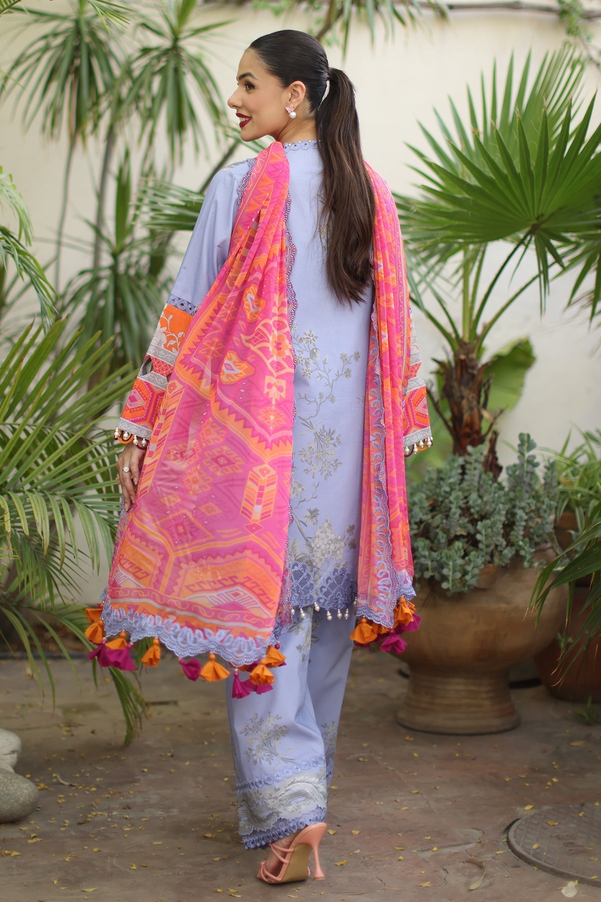 Charizma 3 Pc Unstitched Embroidered Lawn Suit - AN6-07