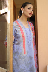 Charizma 3 Pc Unstitched Embroidered Lawn Suit - AN6-07