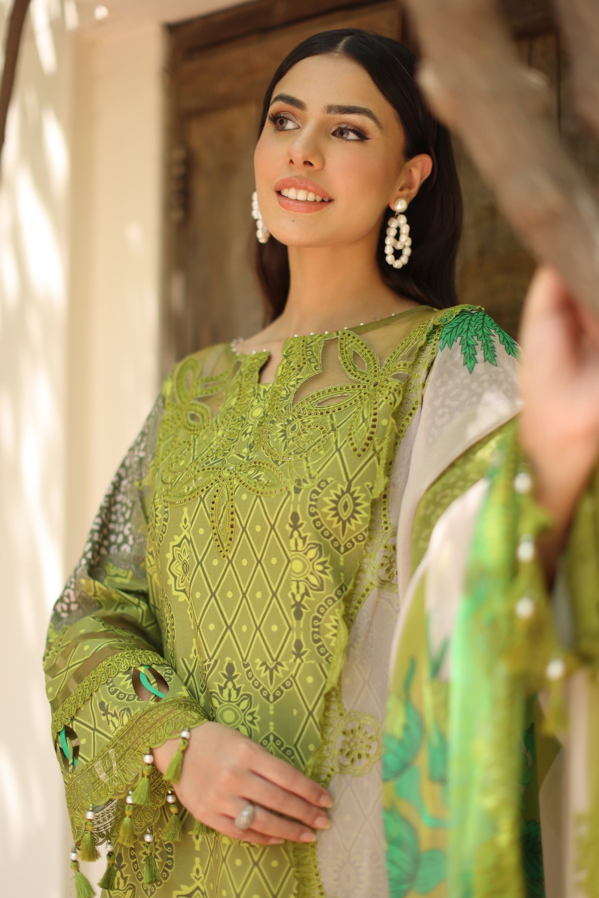 Charizma 3 Pc Unstitched Embroidered Lawn Suit - AN6-08