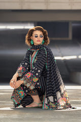Charizma 3 Pc Unstitched Embroidered Lawn Suit - AN6-09