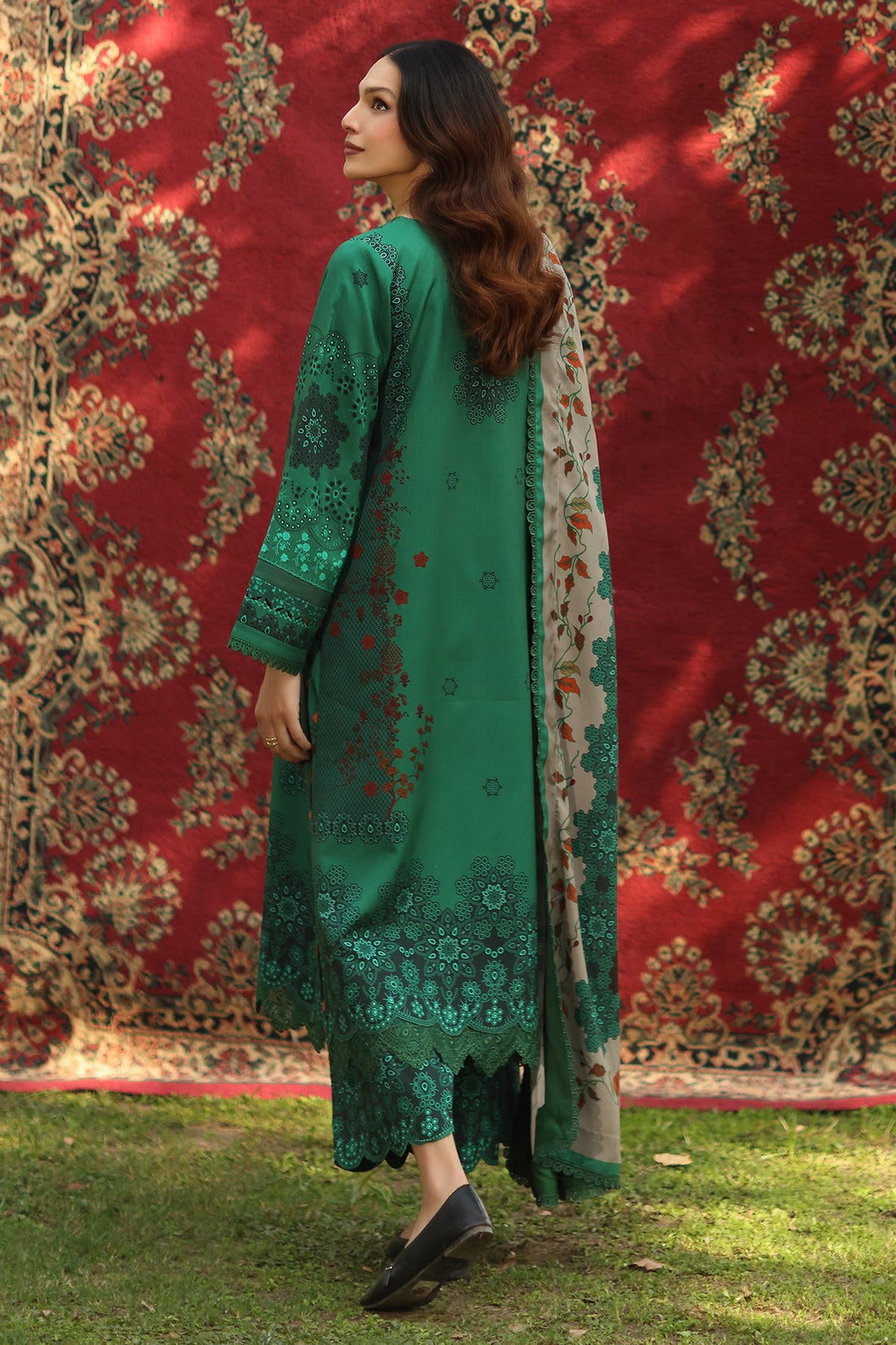 Charizma 3 Pc Stitched Embroidered Printed Staple Suit - ANW6-14