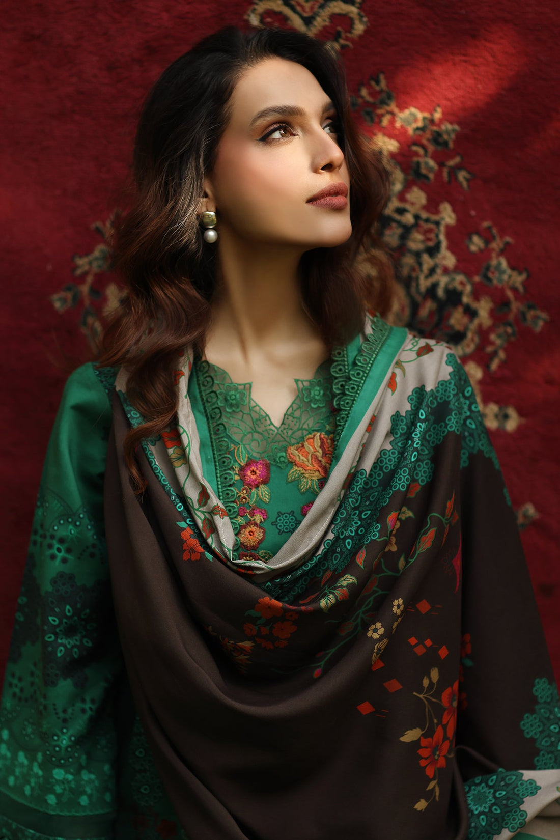 Charizma 3 Pc Stitched Embroidered Printed Staple Suit - ANW6-14