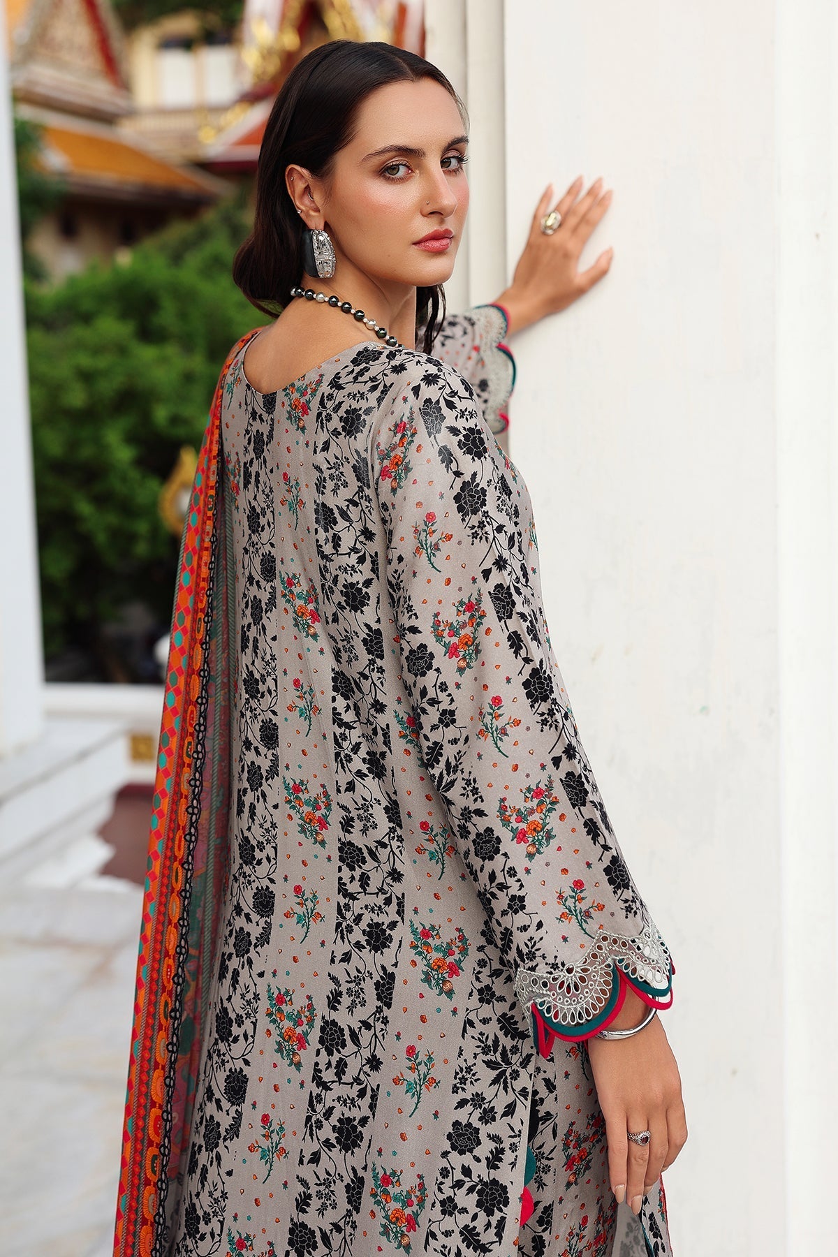 Charizma 3 Pc Stitched Embroidered Linen Suit - ANW6-19
