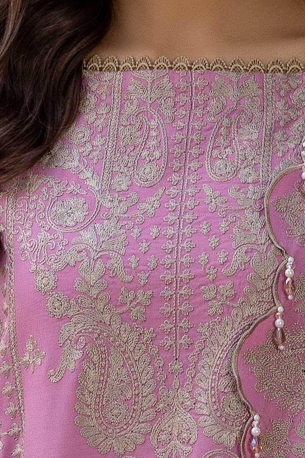 Gul Ahmed 3 Piece Unstitched Embroidered Acrylic Suit with Embroidered Acrylic Dupatta AP-42008