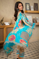 Charizma 3 Pc Stitched Printed Lawn Suit - AS4-43
