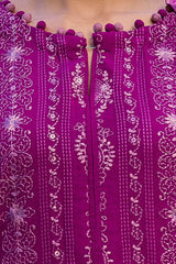 Gul Ahmed 3 Piece Unstitched Embroidered Karandi Suit with Embroidered Karandi Dupatta AY-42009