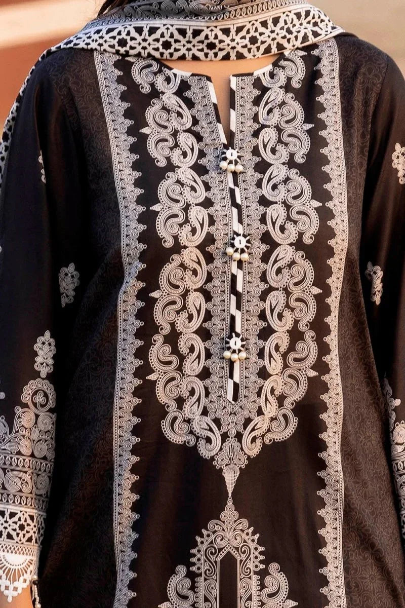 Gul Ahmed 3 Piece Unstitched Printed Lawn Suit B-52014