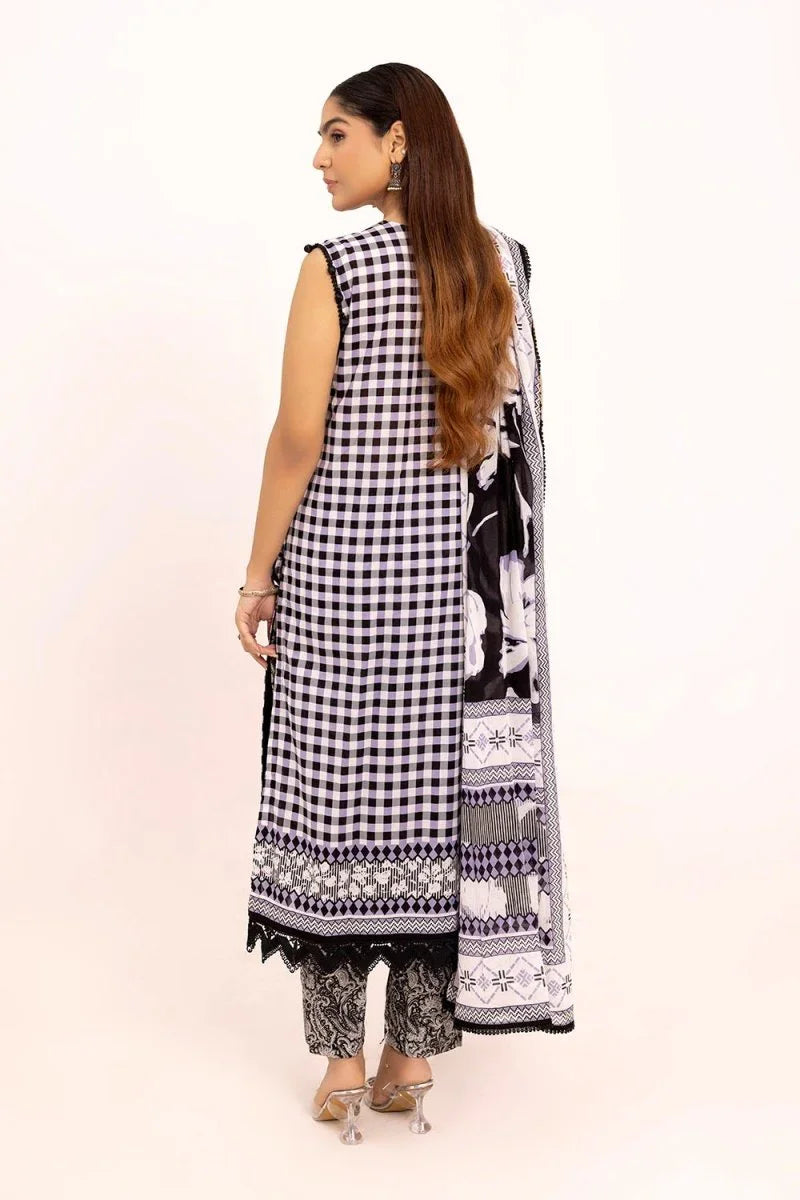 Gul Ahmed 3 Piece Unstitched Embroidered Printed Lawn Suit B-52017