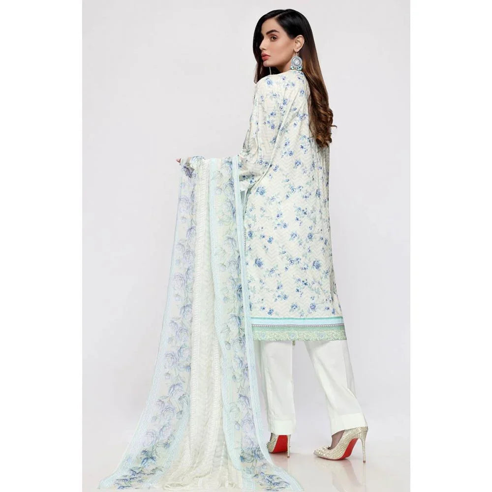Embroidered Lawn Unstitched 3 Piece Suit BCT-19