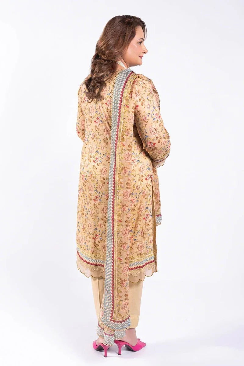 Gul Ahmed 3 Piece Unstitched Printed Chiffon Dupatta BM-52006