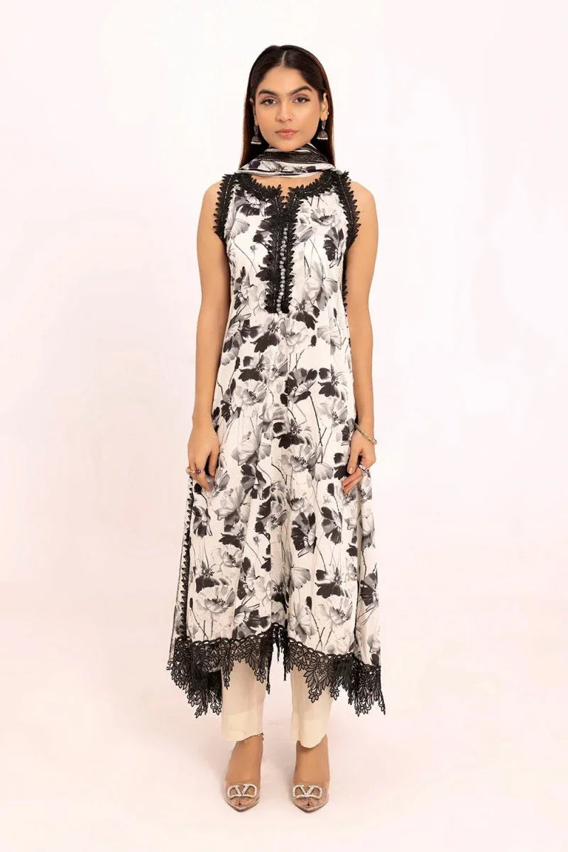 Gul Ahmed 2 Piece Unstitched Printed Lawn Suit BT-52001