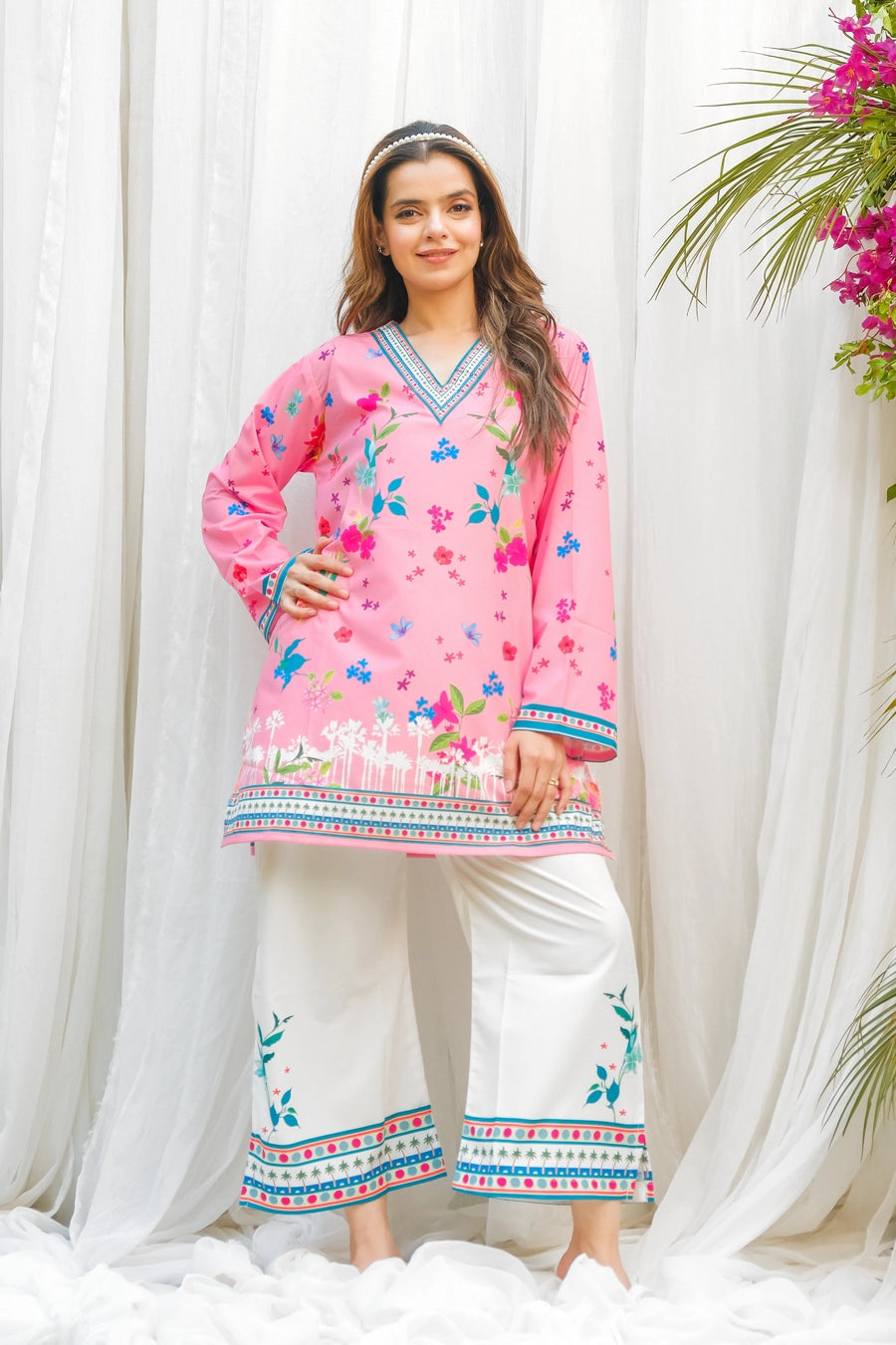 Dhaga 2 Piece Ready to Wear Printed Suit - Bloom