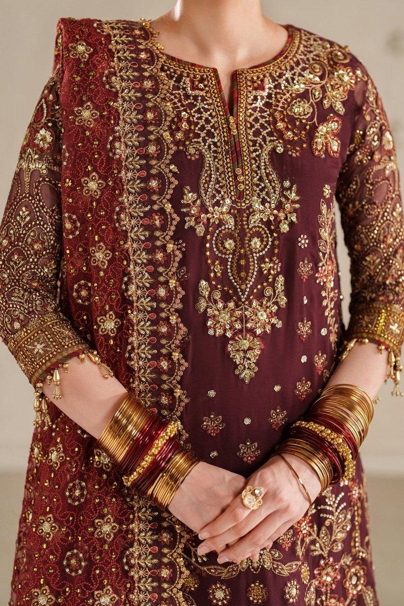 Baroque 3 Piece Unstitched Embroidered Chiffon Suit - CH14-07