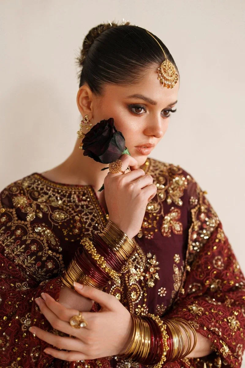 Baroque 3 Piece Unstitched Embroidered Chiffon Suit - CH14-07