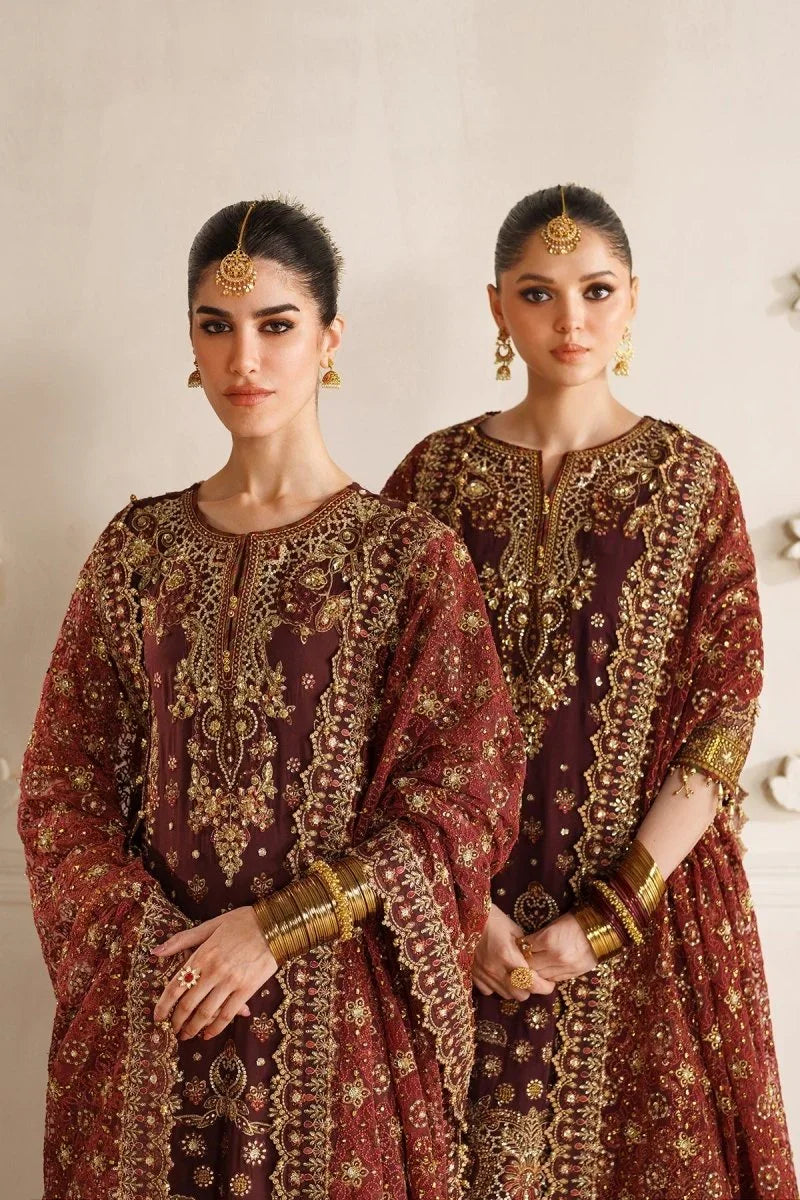 Baroque 3 Piece Unstitched Embroidered Chiffon Suit - CH14-07