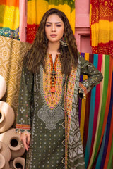 Gul Ahmed 3PC Chunri Lawn Unstitched Gold Printed Suit CL-32180 B
