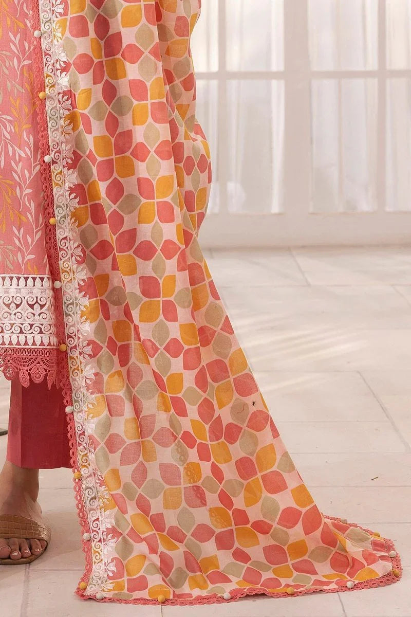 Gul Ahmed 3 Piece Unstitched Embroidered Printed Lawn Suit CL-52001