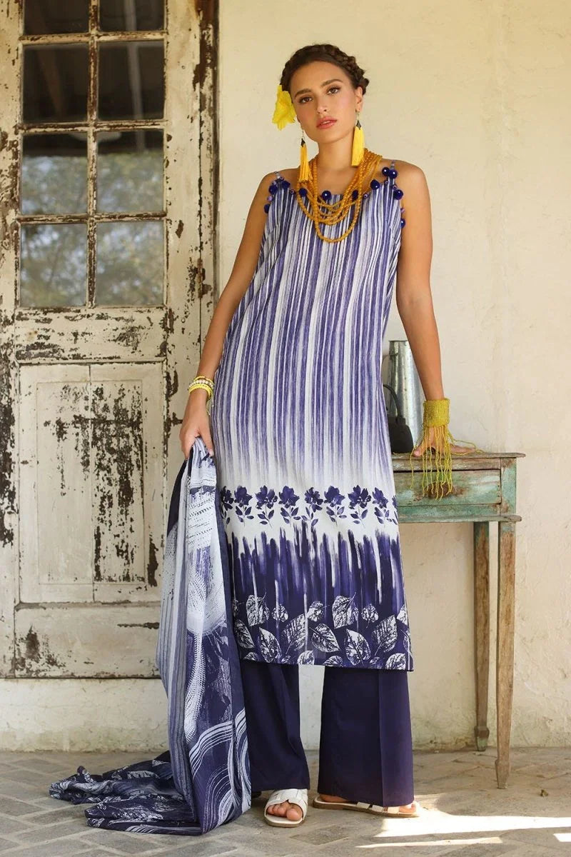 Gul Ahmed 3 Piece Unstitched Printed Lawn Suit with Printed Lawn Dupatta CL-52058