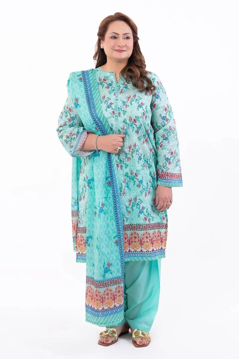 Gul Ahmed 3 Piece Unstitched Printed Lawn Suit CL-52126 A