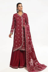 Gul Ahmed 3 Piece Unstitched Lacquer Printed Lawn Suit CL-52403 B
