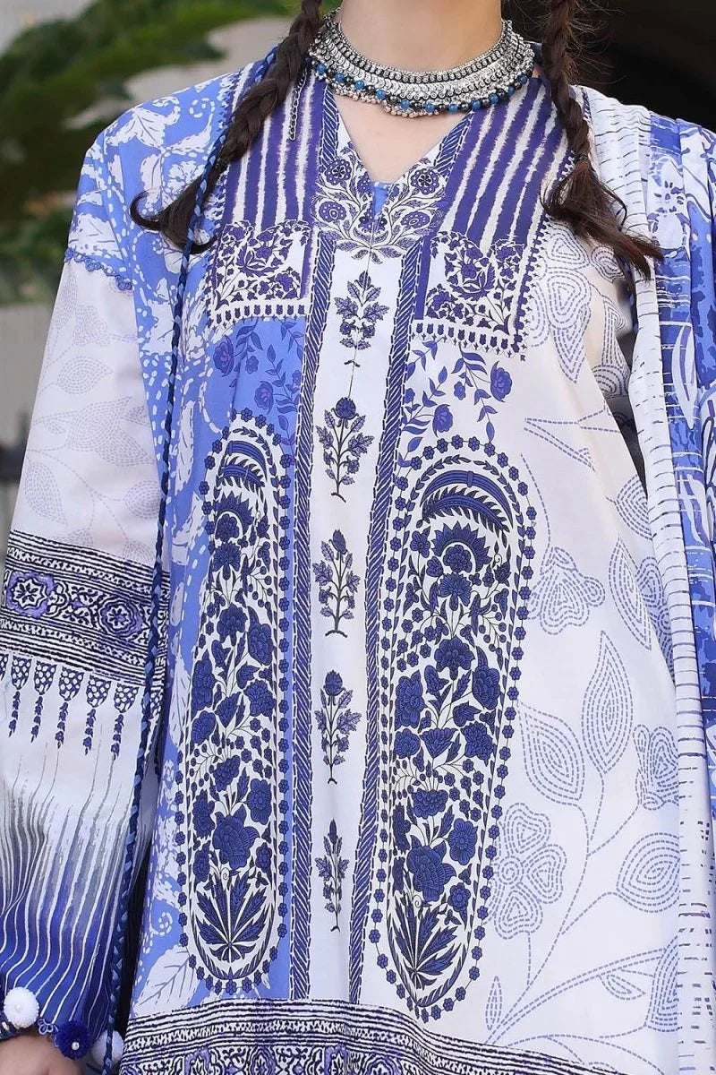 Gul Ahmed 3 Piece Unstitched Printed Lawn Suit with Printed Lawn Dupatta CL-52509