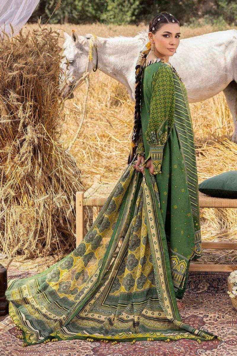Gul Ahmed 3 Piece Unstitched Gold Printed Lawn Suit CL-52635