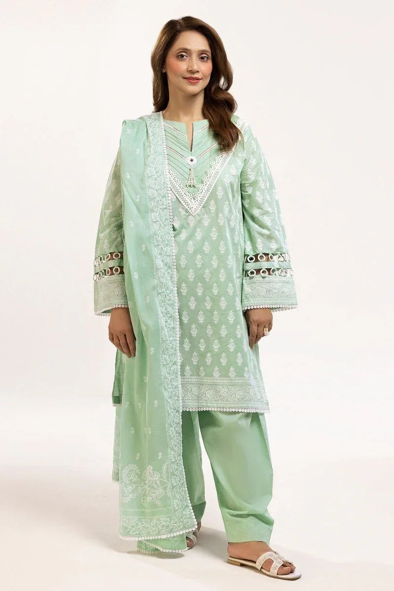 Gul Ahmed 3 Piece Unstitched Lacquer Printed Lawn Suit CL-52678