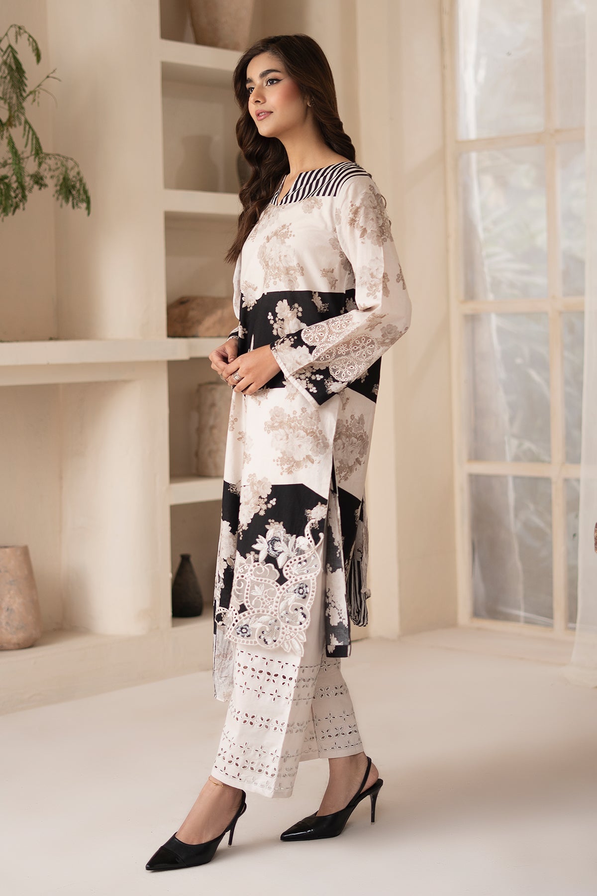 Charizma 3 Pc Stitched Printed Lawn Suit - CNP-5-139S