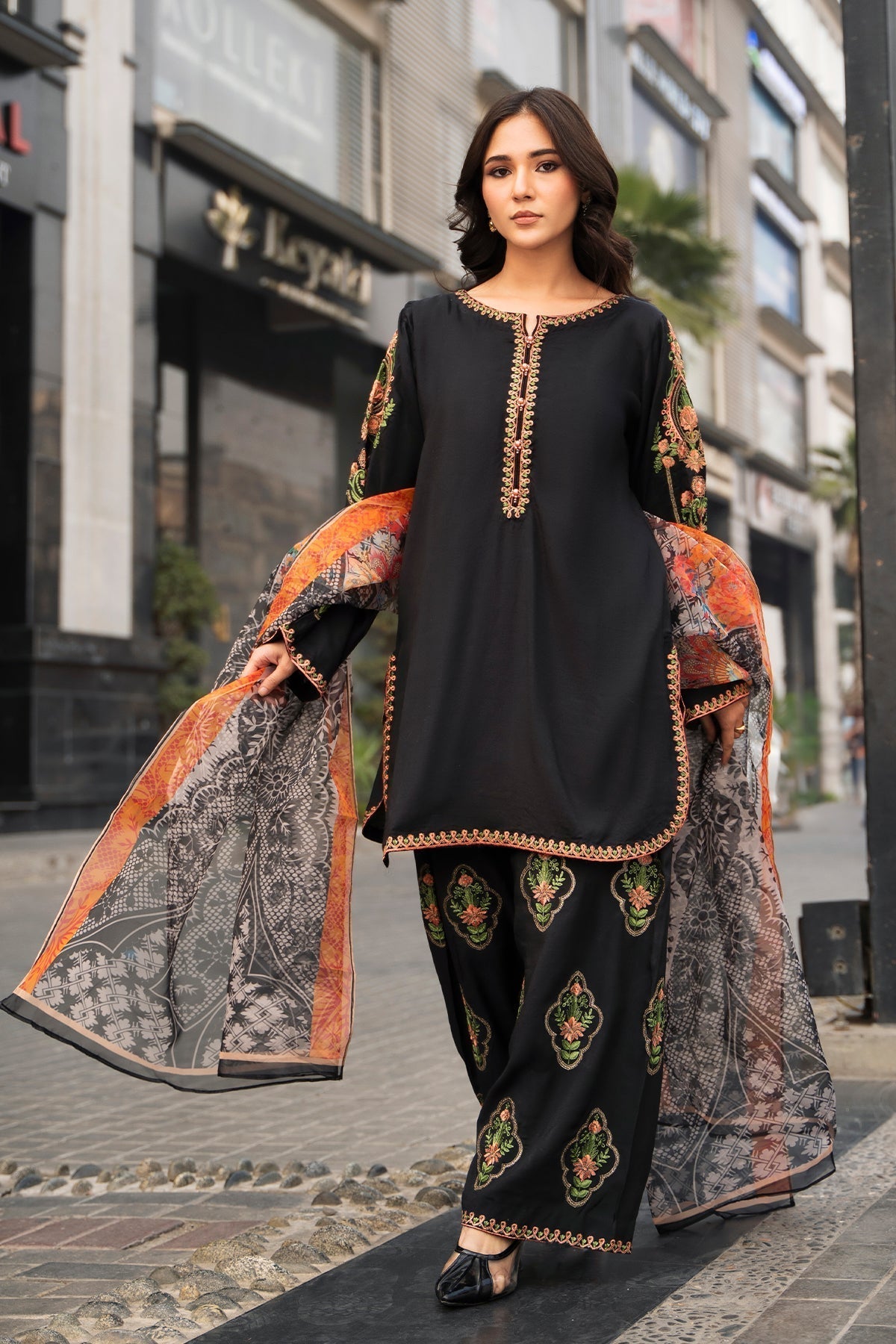 Charizma 3 Pc Stitched Embroidered Lawn Suit - CNP-5-255S