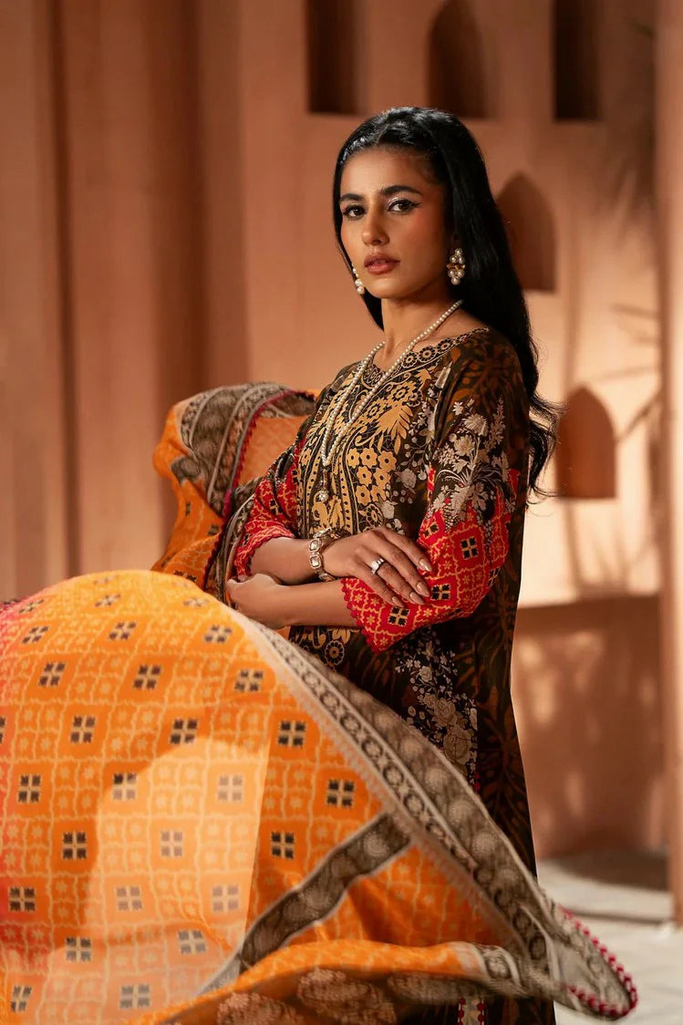 Charizma 3 Pc Stitched Printed Lawn Suit - CP4-38