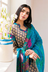 Charizma 3 Pc Stitched Printed Lawn Suit - CPM-4-272