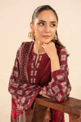 Charizma 3 Pc Stitched Printed Raw-Silk Suit - CPM-5-066