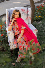 Charizma 3 Pc Stitched Printed Lawn Suit - CPM-5-06