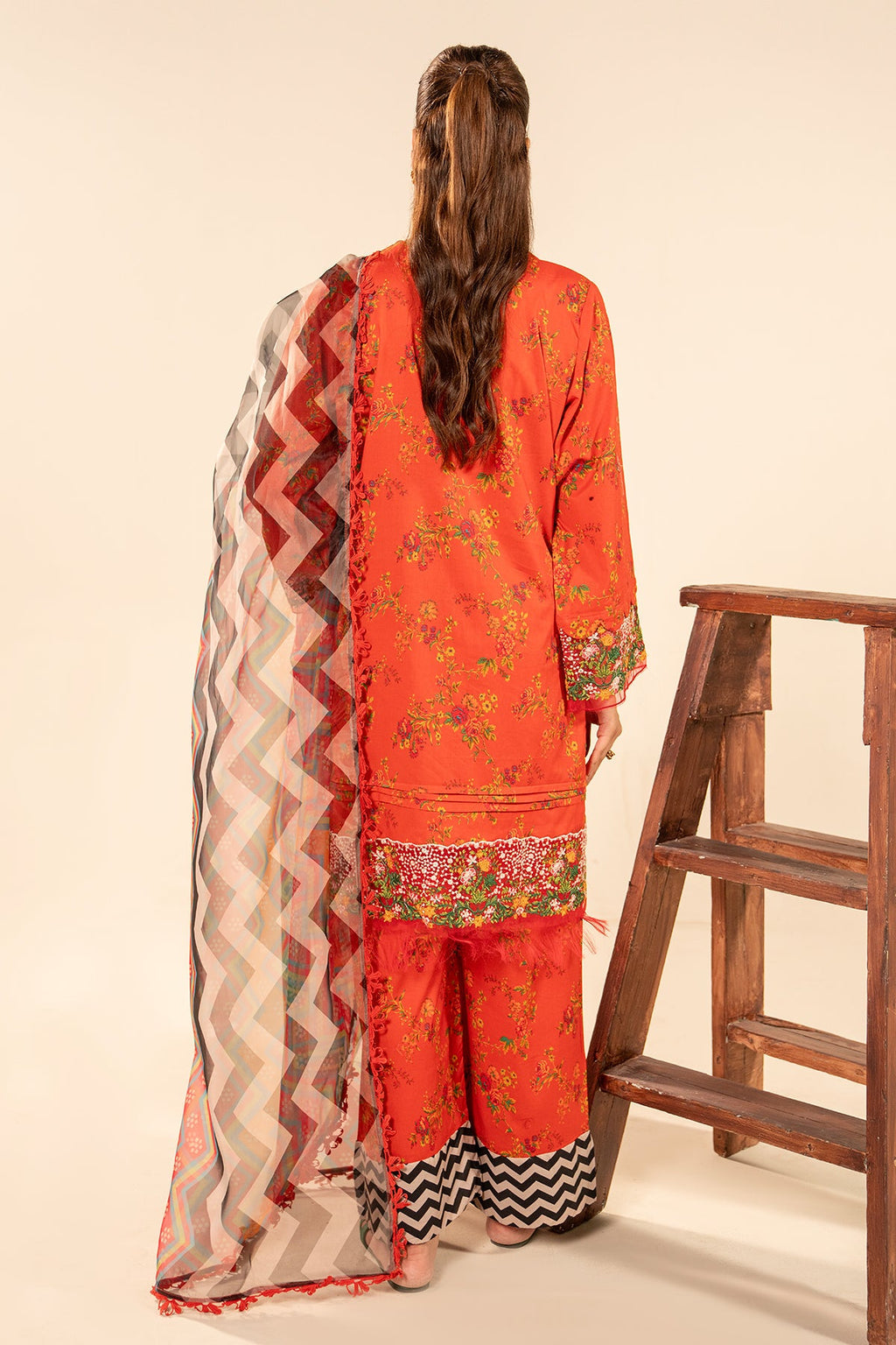 Charizma 3 Pc Stitched Embroidered cotton Suit - CPM-5-090Z