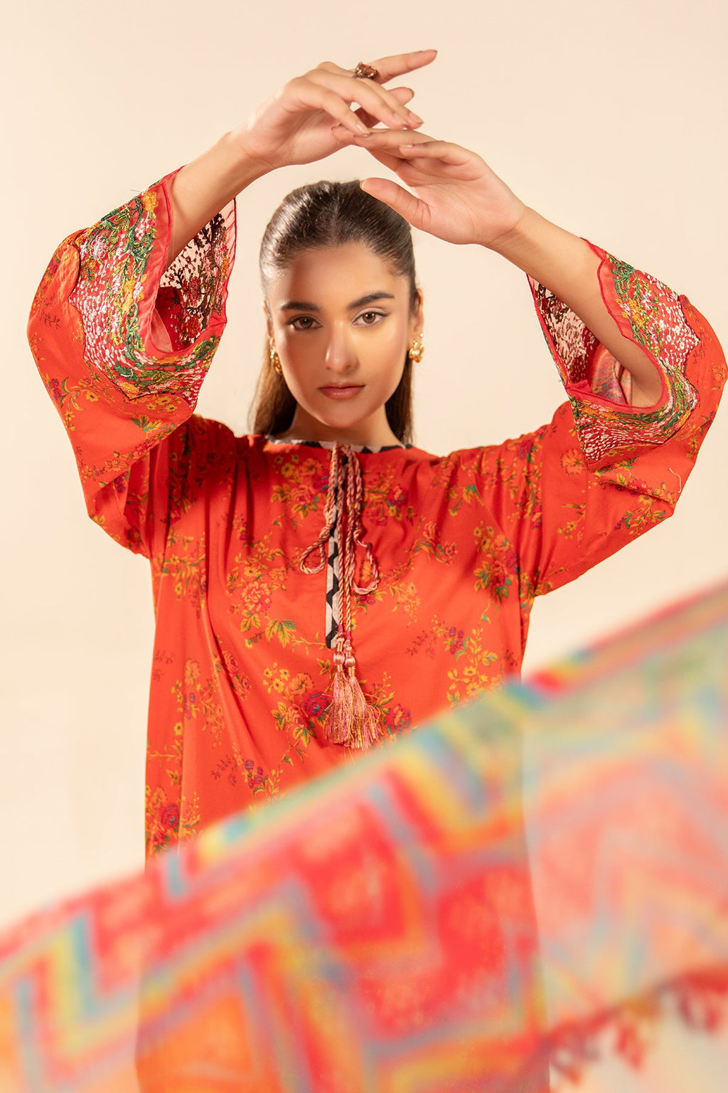 Charizma 3 Pc Stitched Embroidered cotton Suit - CPM-5-090Z