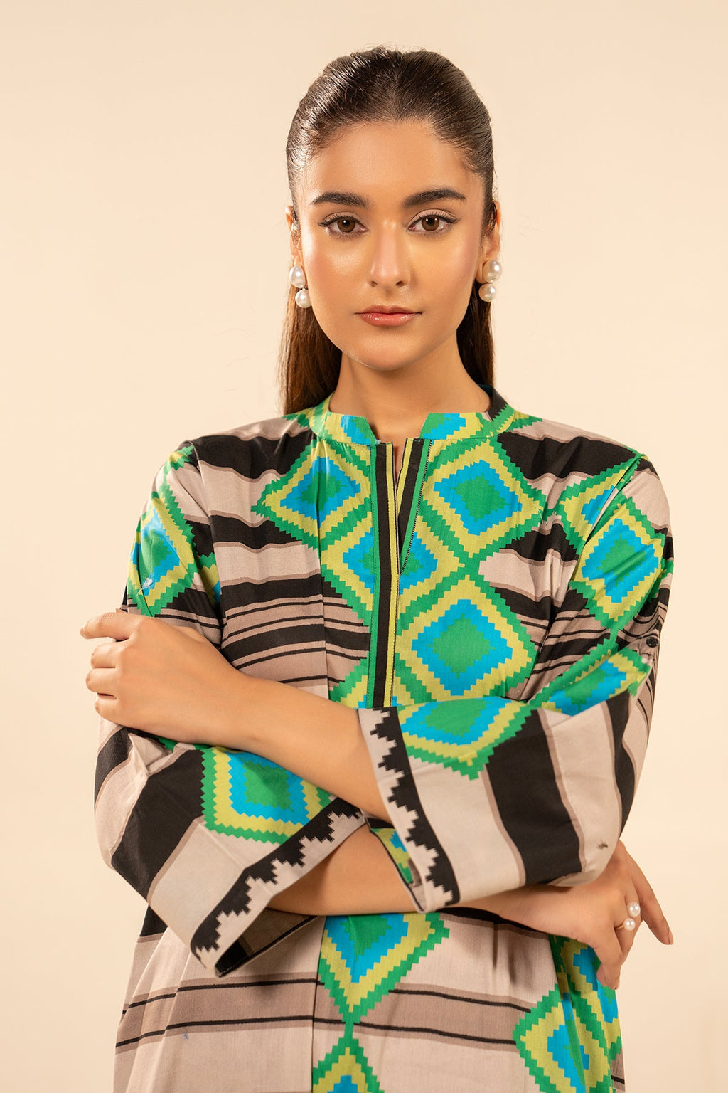 Charizma 2 Pc Stitched Printed Cotton Suit - CPM-5-65Z