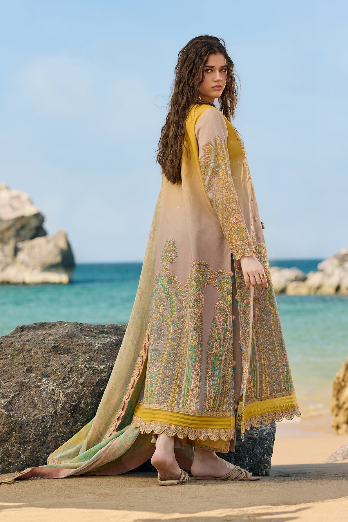 Charizma 3 Pc Unstitched Embroidered Lawn Suit - CSM6-01