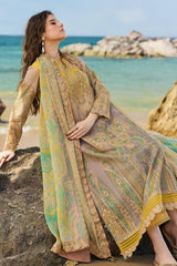 Charizma 3 Pc Unstitched Embroidered Lawn Suit - CSM6-01