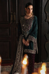 Charizma 3 Pc Unstitched Embroidered Premium Valvet Suit - CVT5-09