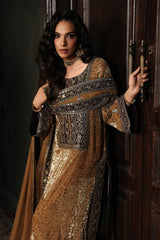 Charizma 3 Pc Unstitched Embroidered Premium Valvet Suit - CVT5-13