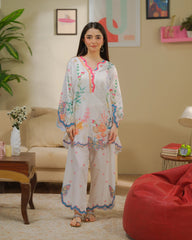 Dhaga 2 Piece Ready to Wear intricate cutwork Suit - Candy Colada