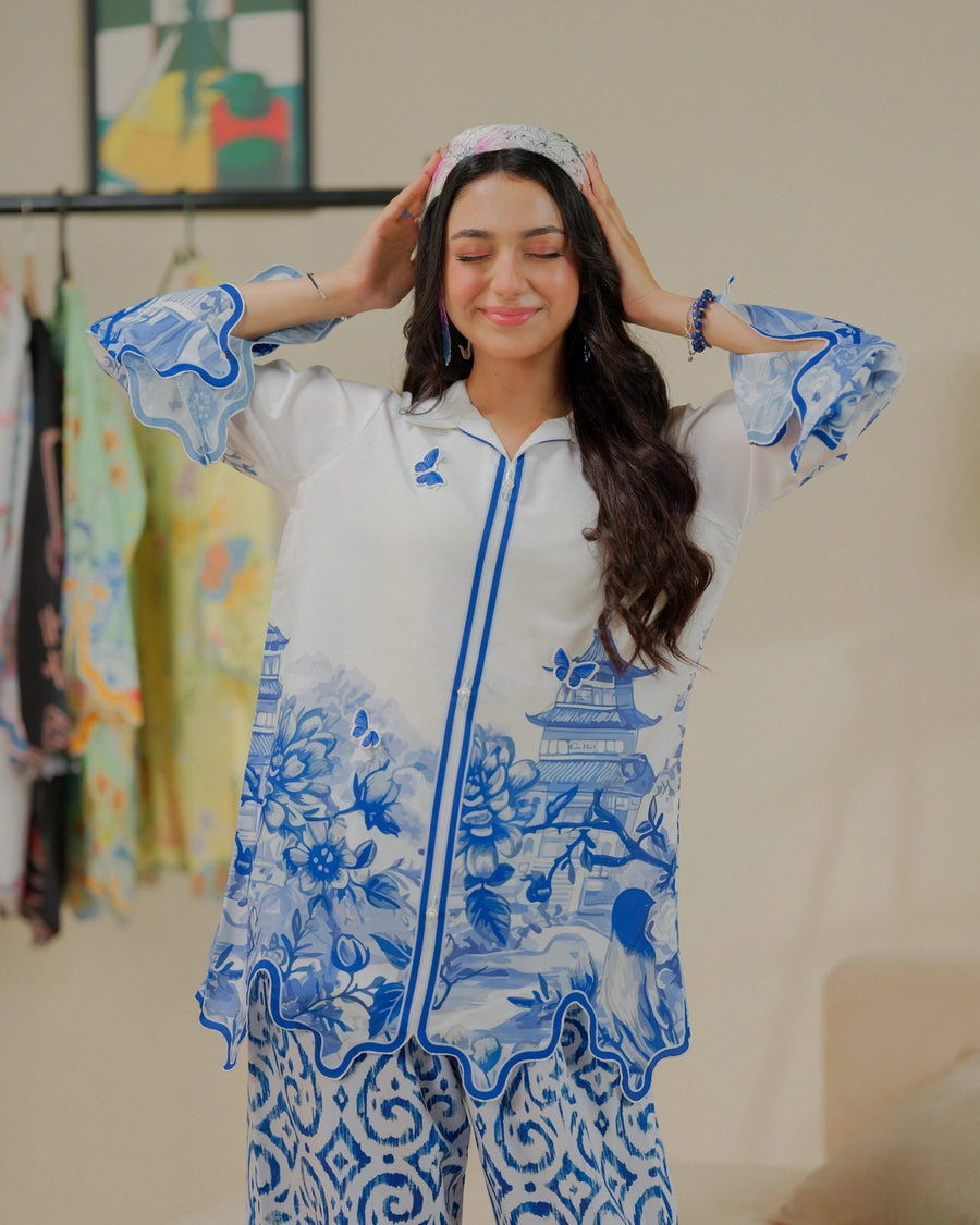 Dhaga 2 Piece Ready to Wear Intricate Cutwork Suit - Coffee Cutie