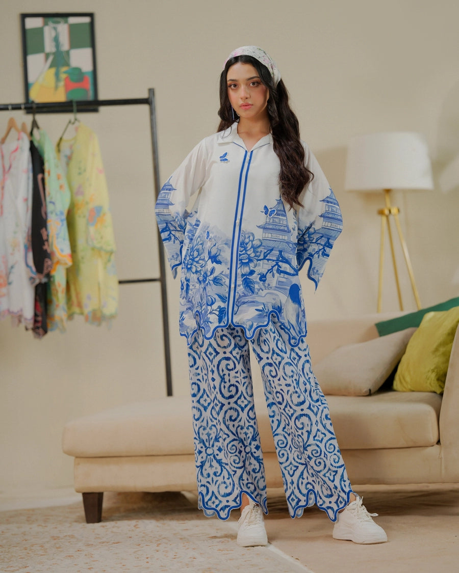 Dhaga 2 Piece Ready to Wear Intricate Cutwork Suit - Coffee Cutie