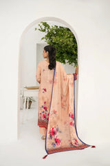 FIRDOUS 3 Piece Stitched Printed Linen Suit - D-904